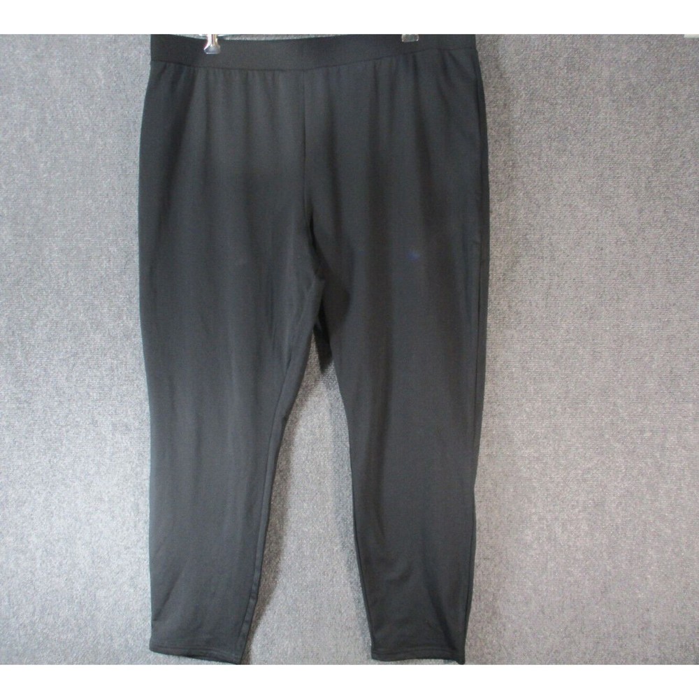 ROAMANS Pants Womans Plus Size 26/28 2X Black Spandex Stretch Casual Pull On